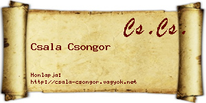 Csala Csongor névjegykártya